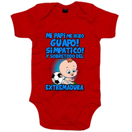 Body bebé mi papi me hizo guapo simpático y sobretodo aficionado al fútbol de Extremadura