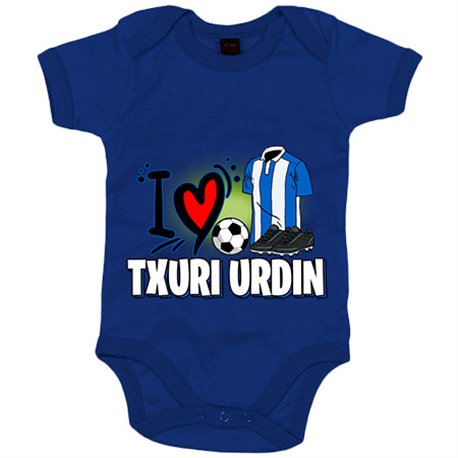 Body bebé para enamorado de su equipo de fútbol txuri urdin