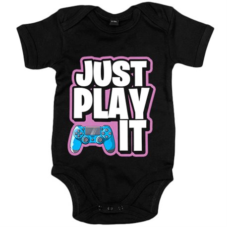 Body bebé frase just play it para gamers