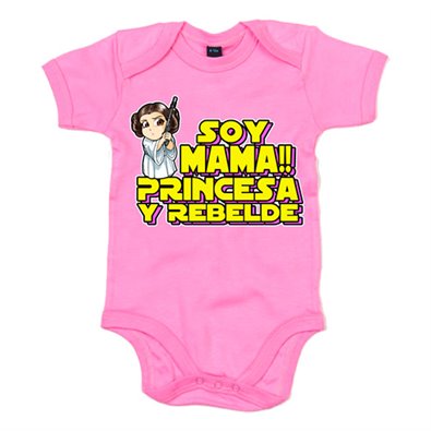 Body bebé Star Wars soy mama princesa y rebelde