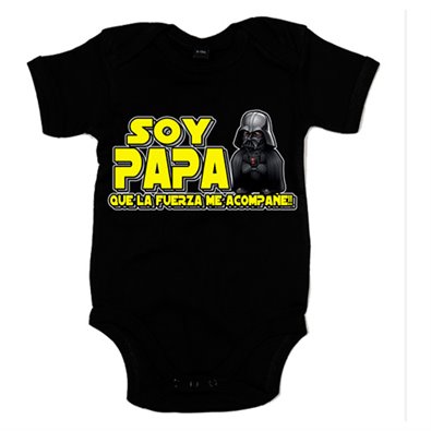 Body bebé Star Wars Darth Vader soy papá que la fuerza me acompañe