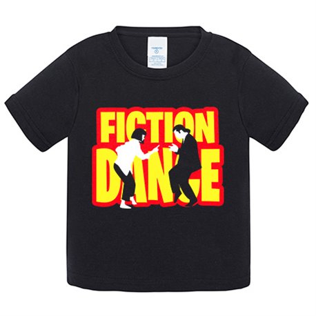 Camiseta bebé Fiction Dance parodia