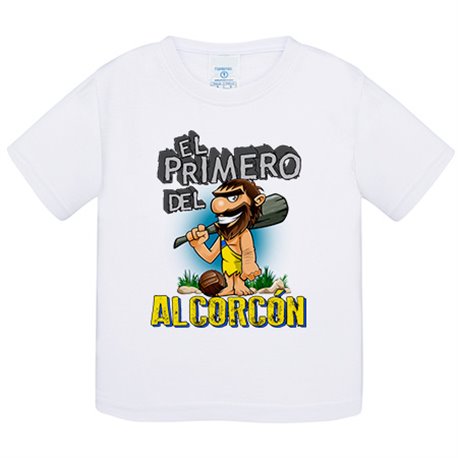 Camiseta bebé frase el primero del Alcorcón para hincha de su equipo de fútbol