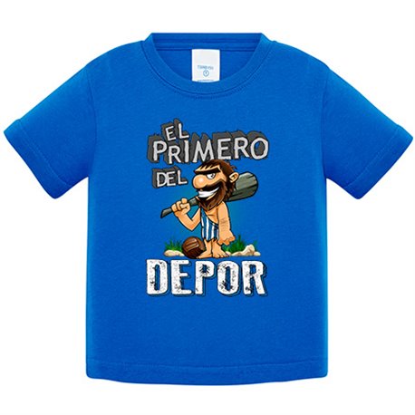 Camiseta bebé frase el primero del Depor para hincha de su equipo de fútbol