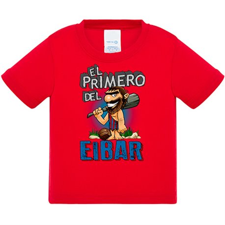 Camiseta bebé frase el primero del Eibar para hincha de su equipo de fútbol