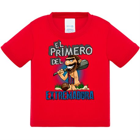 Camiseta bebé frase el primero del Extremadura para hincha de su equipo de fútbol