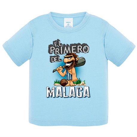 Camiseta bebé frase el primero del Málaga para hincha de su equipo de fútbol