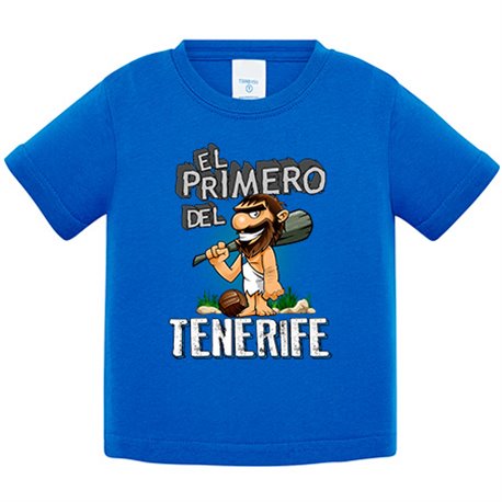 Camiseta bebé frase el primero del Tenerife para hincha de su equipo de fútbol