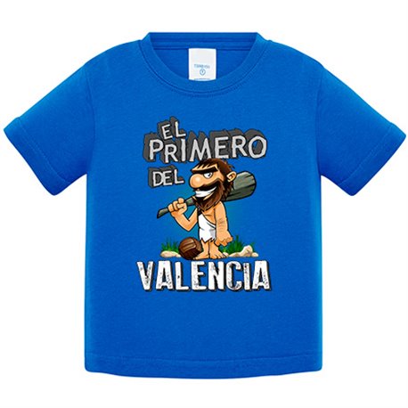 Camiseta bebé frase el primero del Valencia para hincha de su equipo de fútbol