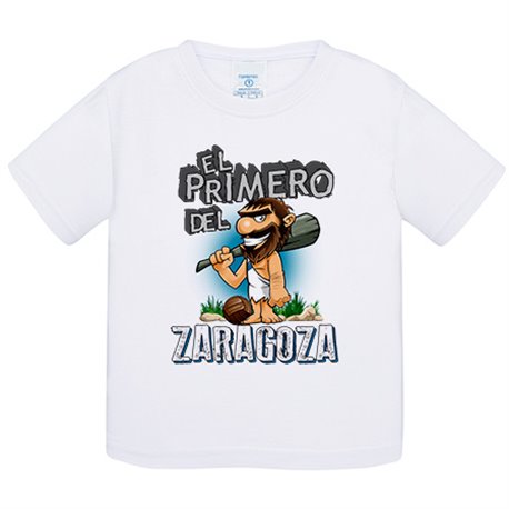 Camiseta bebé frase el primero del Zaragoza para hincha de su equipo de fútbol