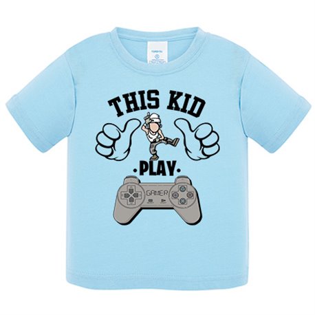 Camiseta bebé frase este chico gamer vicia al videojuego de la pose Take L Dab Floss This kid play