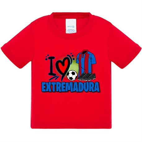 Camiseta bebé para enamorado de su equipo de fútbol de Extremadura