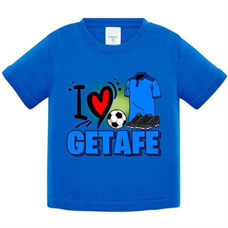 Camiseta bebé para enamorado de su equipo de fútbol de Getafe