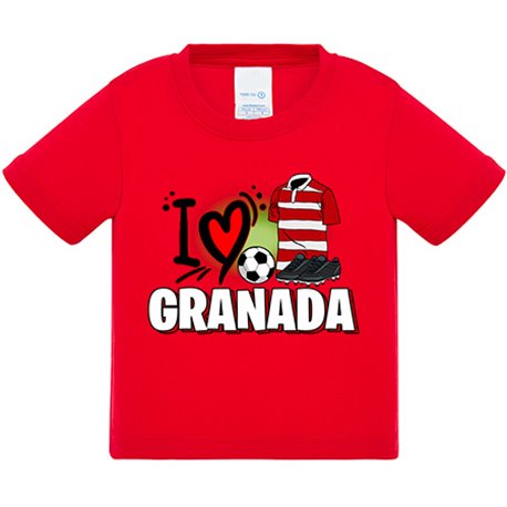 Camiseta bebé para enamorado de su equipo de fútbol de Granada