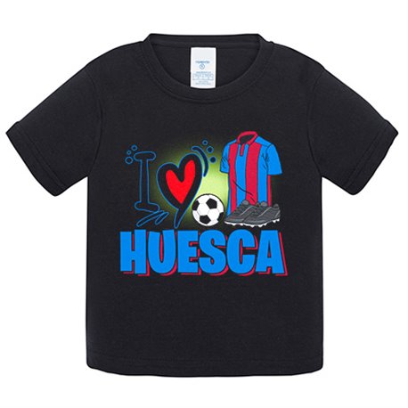 Camiseta bebé para enamorado de su equipo de fútbol de Huesca