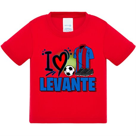Camiseta bebé para enamorado de su equipo de fútbol de Levante