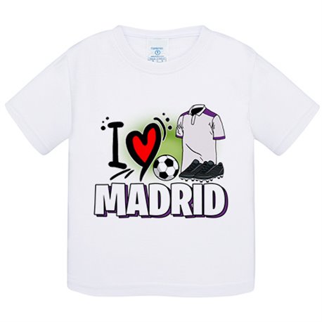 Camiseta bebé para enamorado de su equipo de fútbol de Madrid