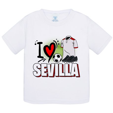 Camiseta bebé para enamorado de su equipo de fútbol de Sevilla
