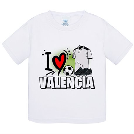 Camiseta bebé para enamorado de su equipo de fútbol de Valencia