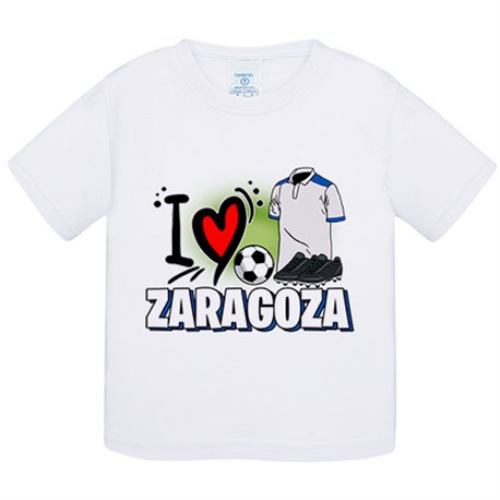 Camiseta bebé para enamorado de su equipo de fútbol de Zaragoza