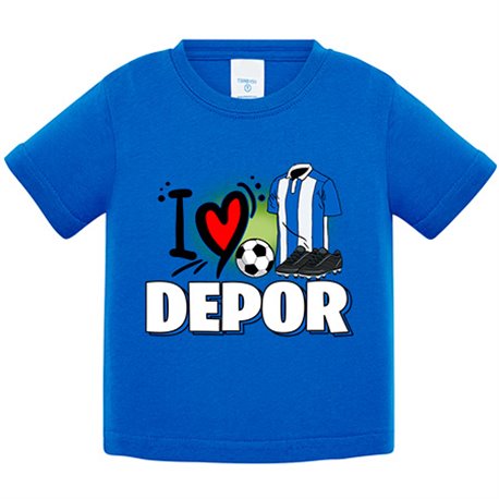 Camiseta bebé para enamorado de su equipo de fútbol del Depor