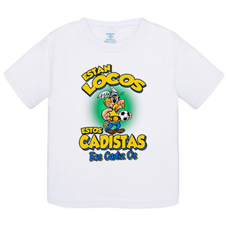 Camiseta bebé parodia de Asteris para aficionados al fútbol de Cádiz