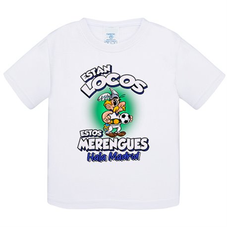 Camiseta bebé parodia de Asteris para merengues aficionados al fútbol del Madrid