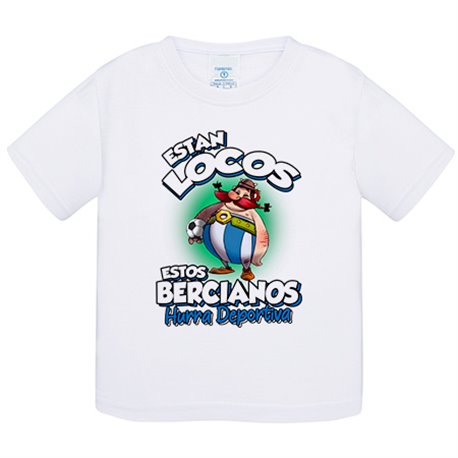 Camiseta bebé parodia de Obelis para bercianos aficionados al fútbol