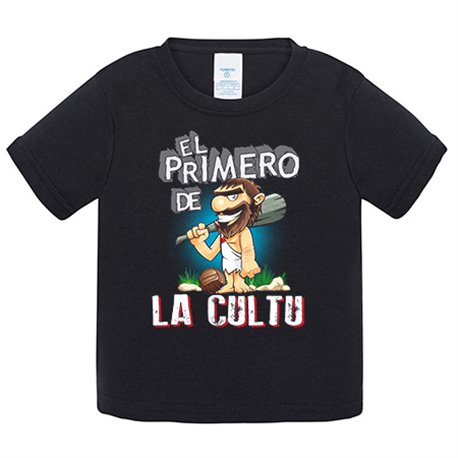 Camiseta bebé frase el primero de la Cultu para hincha de su equipo de fútbol