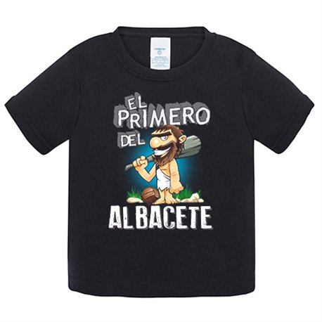 Camiseta bebé frase el primero del Albacete para hincha de su equipo de fútbol