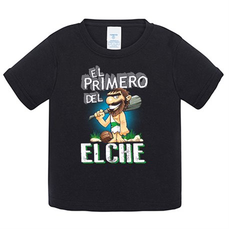 Camiseta bebé frase el primero del Elche para hincha de su equipo de fútbol