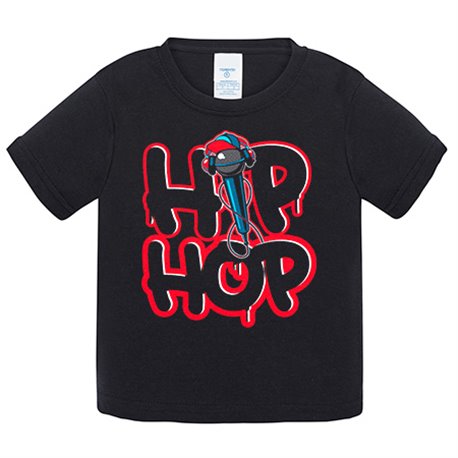 Camiseta bebé Hip Hop micrófono