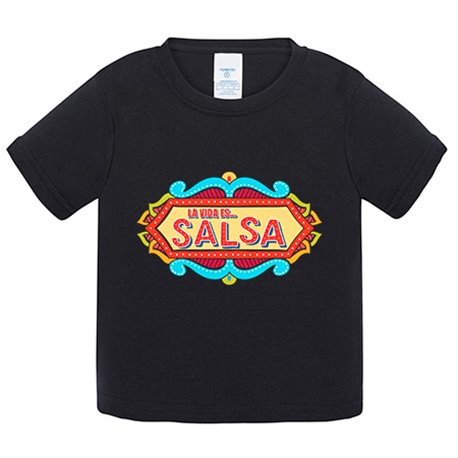Camiseta bebé la vida es Sala baile
