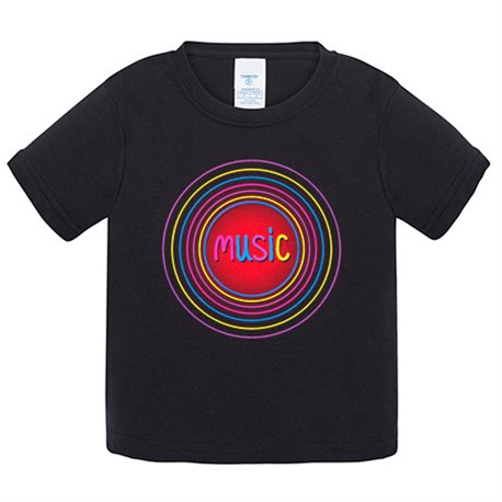 Camiseta bebé Music disco antiguo