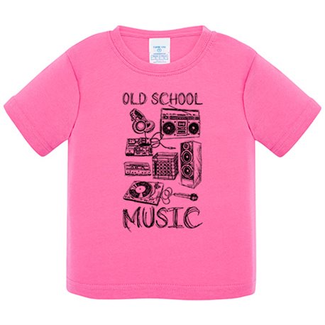 Camiseta bebé Old School Music