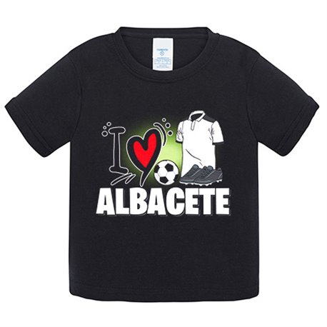 Camiseta bebé para enamorado de su equipo de fútbol de Albacete