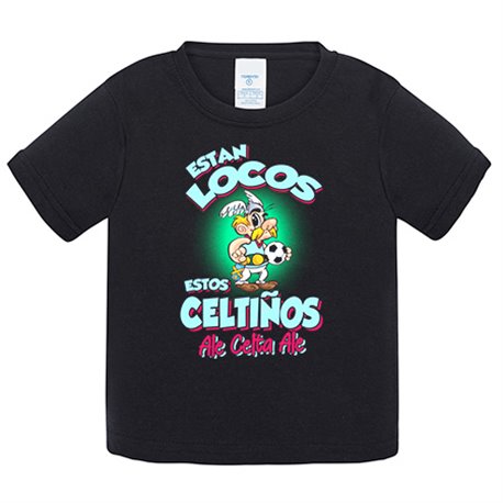 Camiseta bebé parodia de Asteris para aficionados al fútbol del Celta