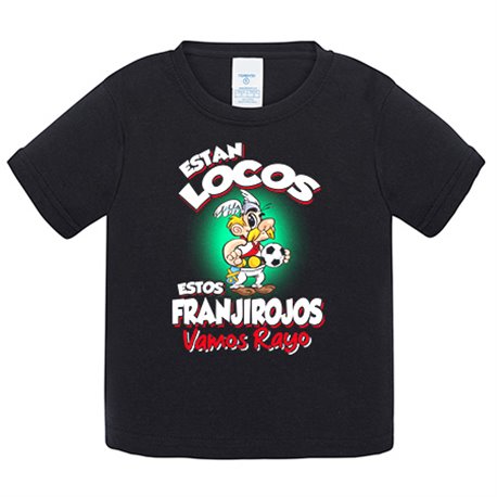 Camiseta bebé parodia de Asteris para aficionados al fútbol del Rayo