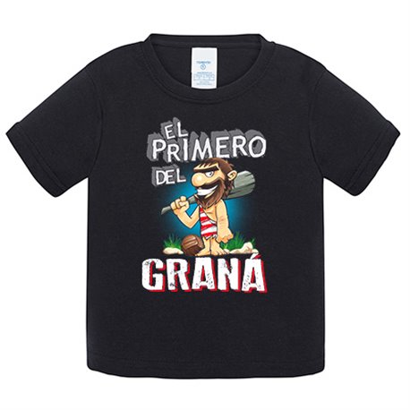 Camiseta bebé frase el primero del Granada para hincha de su equipo de fútbol