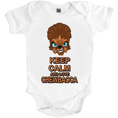 Body bebé Star Wars Keep Calm and love Chewbacca