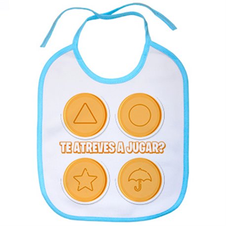 Babero te atreves a jugar frase parodia del juego de las galletas del calamar