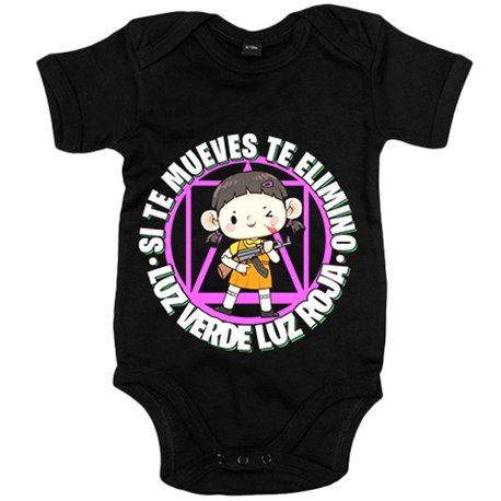 Body bebé parodia del calamar juego de la muñeca frase si te mueves te elimino