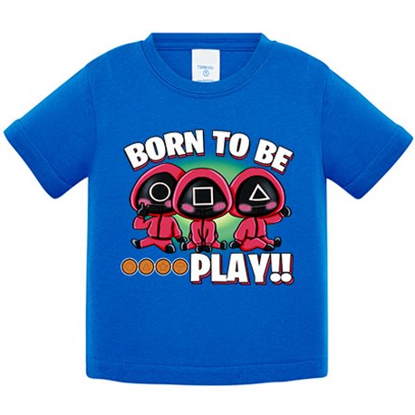 Camiseta bebé parodia del juego del calamar born to be