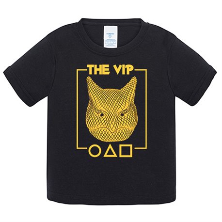 Camiseta bebé parodia del calamar del vip buho enmascarado que controla el juego