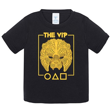 Camiseta bebé parodia del calamar del vip león enmascarado que controla el juego