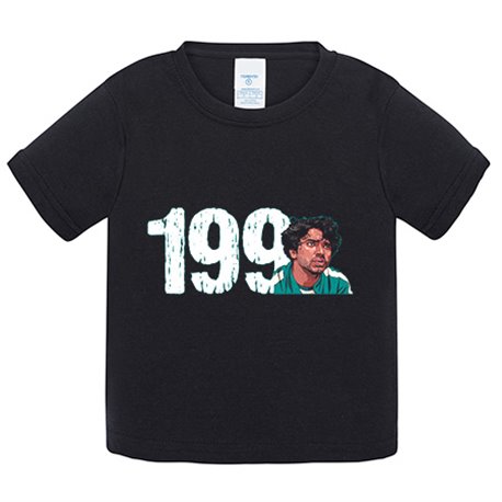 Camiseta bebé parodia del calamar jugador número 199 ilustración personaje