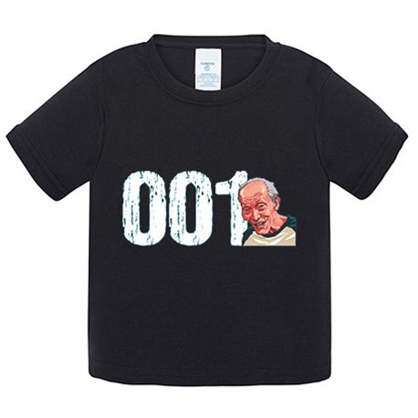 Camiseta bebé parodia del calamar jugador viejo número 001 ilustración personaje