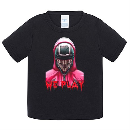 Camiseta bebé parodia del enemigo venenoso del hombre araña y el calamar frase jugamos