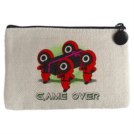 Monedero parodia divertida del juego del calamar game over