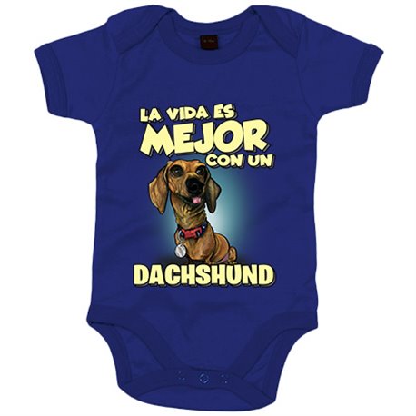 Body bebé la vida es mejor con un perro de raza Dachshund